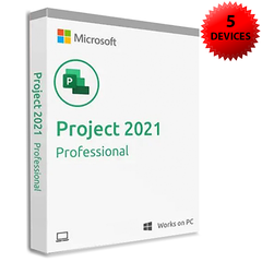 Microsoft Project 2021 Professional Lifetime License for 5 PC's