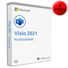 Microsoft Visio 2021 Professional Lifetime License For 5 PC's